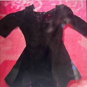 Banana Republic Black and Pink Lace Top